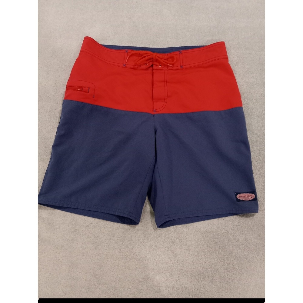 Vineyard Vines Swim Board Shorts Men Size 30 Red Blue Pink Swimming Trunks